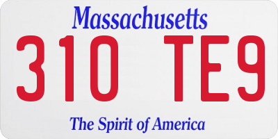 MA license plate 310TE9