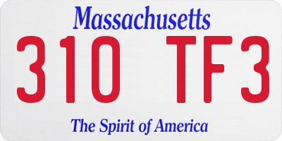 MA license plate 310TF3