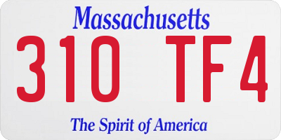 MA license plate 310TF4
