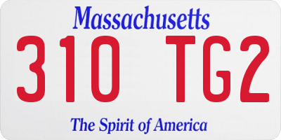 MA license plate 310TG2