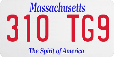 MA license plate 310TG9