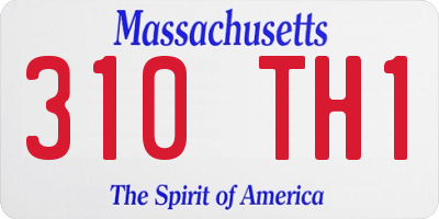MA license plate 310TH1