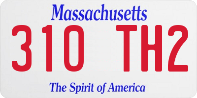 MA license plate 310TH2