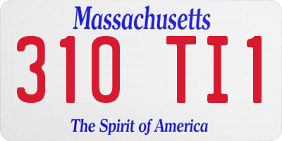 MA license plate 310TI1