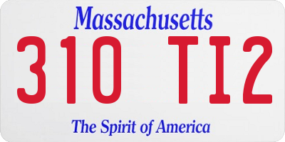 MA license plate 310TI2