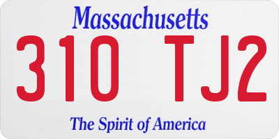 MA license plate 310TJ2