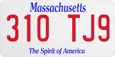 MA license plate 310TJ9