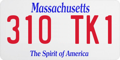 MA license plate 310TK1