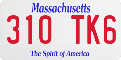MA license plate 310TK6