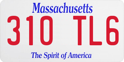 MA license plate 310TL6
