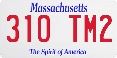 MA license plate 310TM2