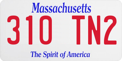 MA license plate 310TN2