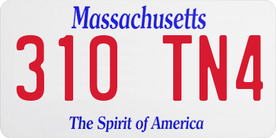 MA license plate 310TN4
