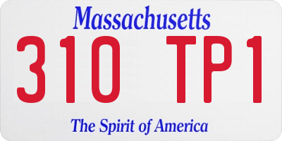 MA license plate 310TP1