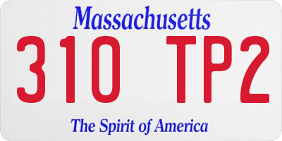 MA license plate 310TP2