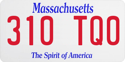 MA license plate 310TQ0