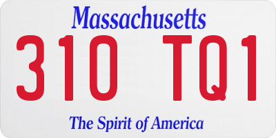 MA license plate 310TQ1