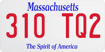 MA license plate 310TQ2