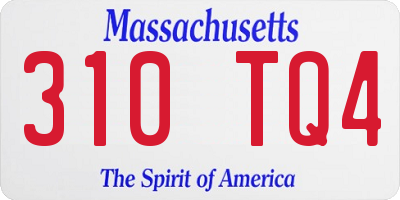 MA license plate 310TQ4