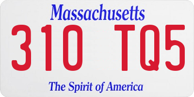 MA license plate 310TQ5