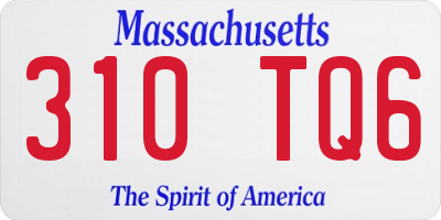 MA license plate 310TQ6