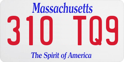 MA license plate 310TQ9