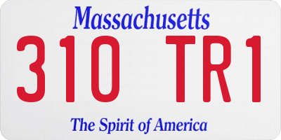 MA license plate 310TR1