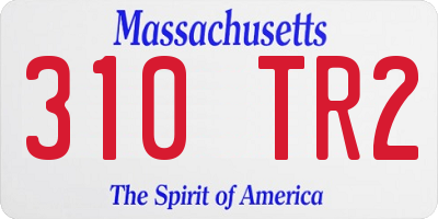 MA license plate 310TR2