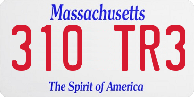 MA license plate 310TR3