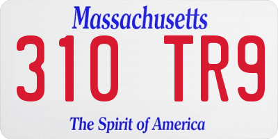 MA license plate 310TR9