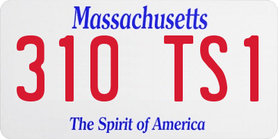 MA license plate 310TS1