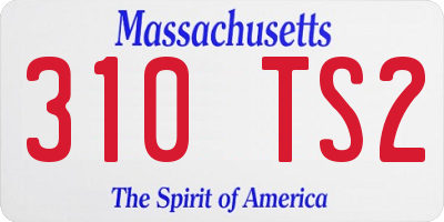 MA license plate 310TS2