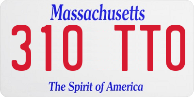 MA license plate 310TT0
