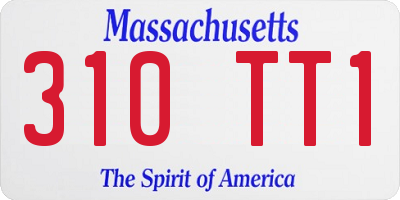 MA license plate 310TT1