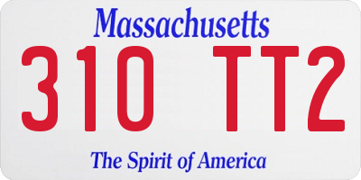 MA license plate 310TT2