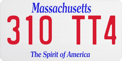 MA license plate 310TT4