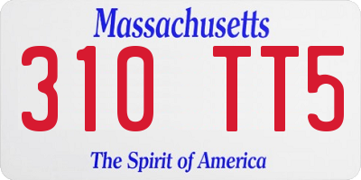 MA license plate 310TT5
