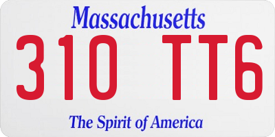MA license plate 310TT6