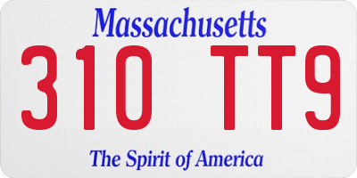 MA license plate 310TT9