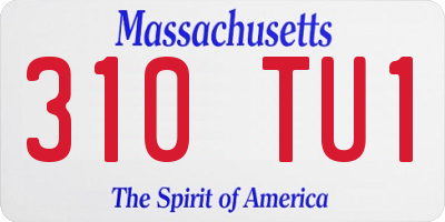 MA license plate 310TU1