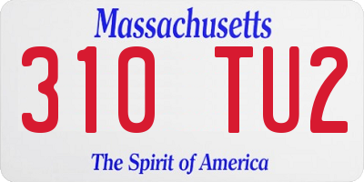 MA license plate 310TU2