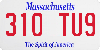 MA license plate 310TU9