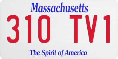 MA license plate 310TV1