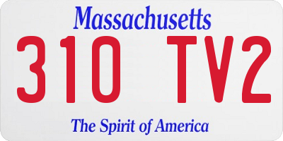 MA license plate 310TV2