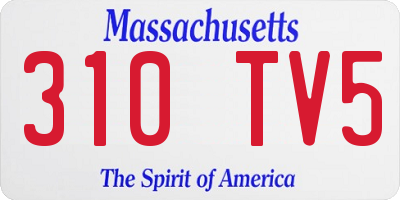 MA license plate 310TV5