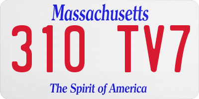 MA license plate 310TV7