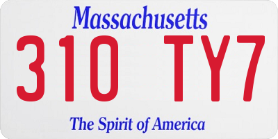 MA license plate 310TY7