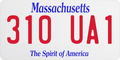 MA license plate 310UA1