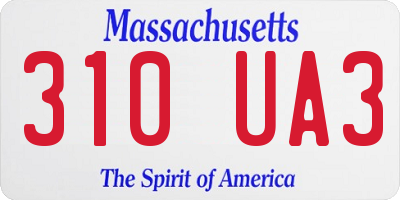MA license plate 310UA3