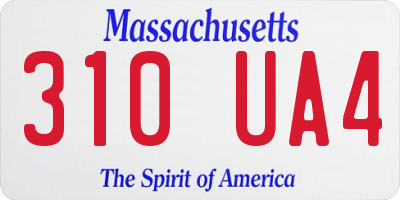 MA license plate 310UA4